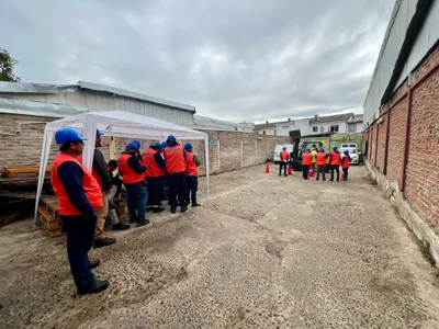 Patio exterior utilizado para actividades prácticas